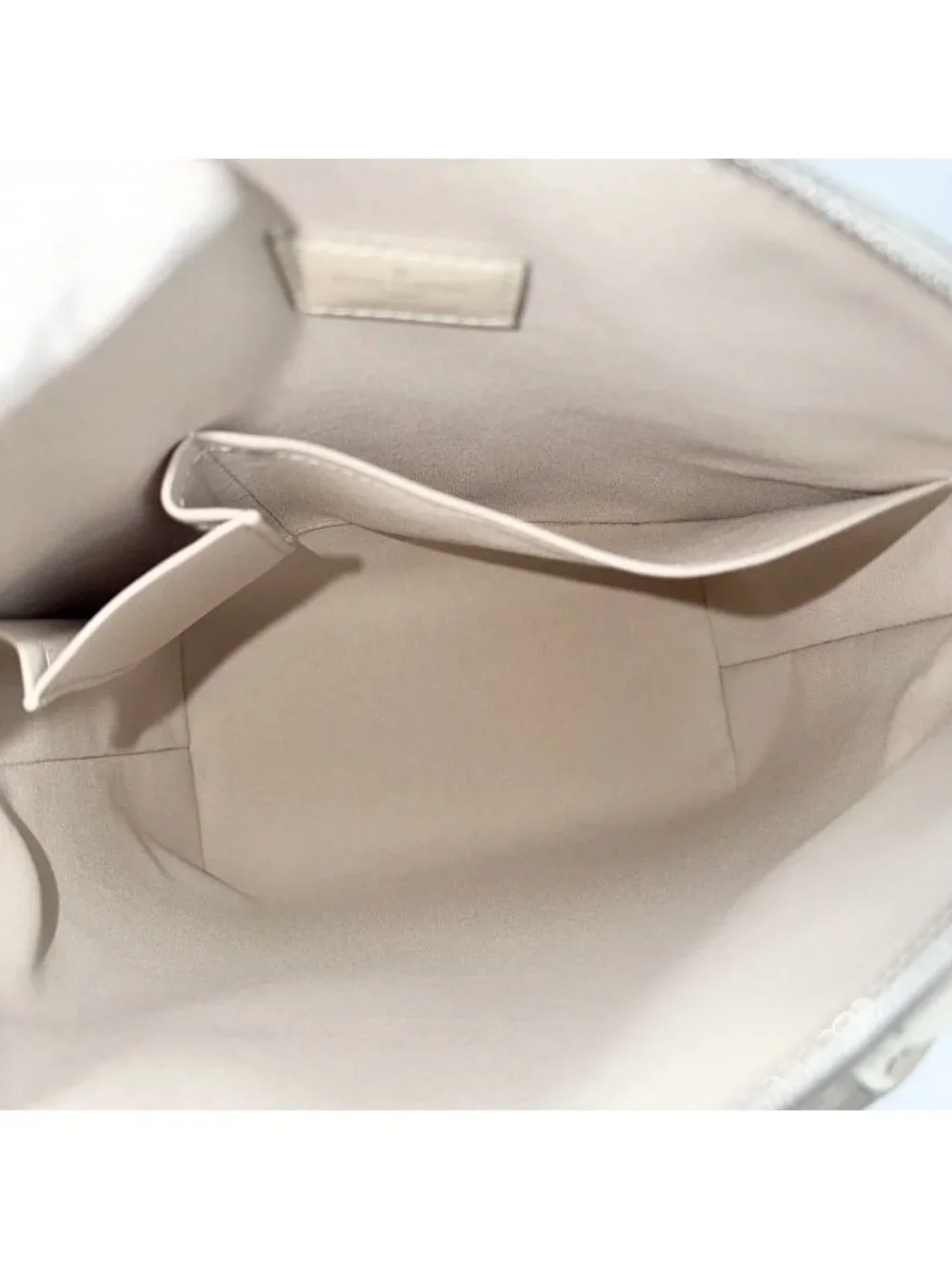 Louis Vuitton Tote Lockit PM Handbag Epi Leather Ivory Silver